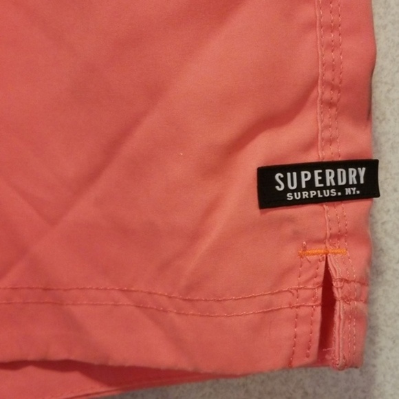 Superdry Men's Swimming Trunks, Salmon - Picture 3 of 4
